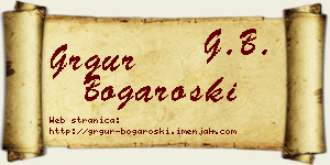 Grgur Bogaroški vizit kartica